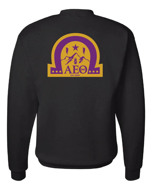 Bold Omega – Black Crewneck Sweater