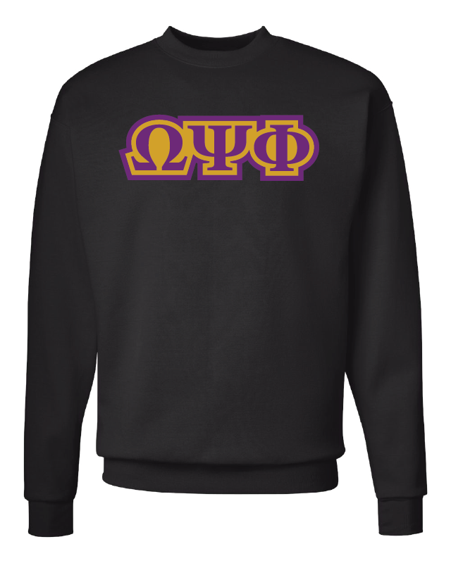 Bold Omega – Black Crewneck Sweater