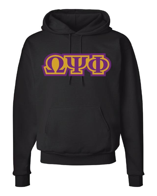 Bold Omega – Black Hoodie