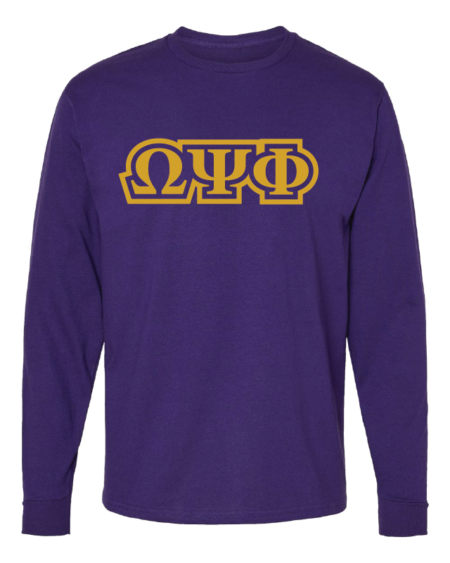 Bold Omega – Purple Long Sleeve Tee