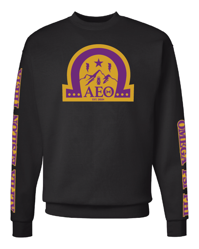 Strong Sleeves – Black Crewneck Sweater