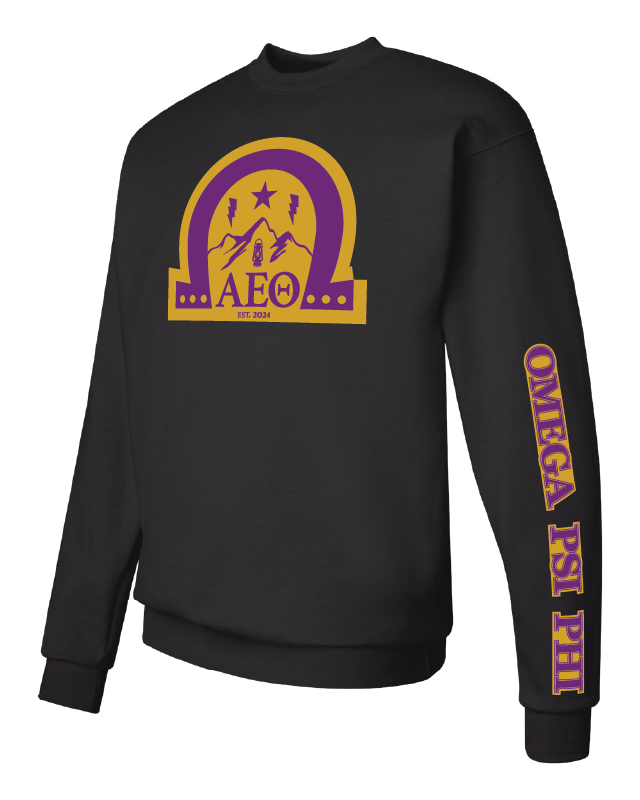Strong Sleeves – Black Crewneck Sweater