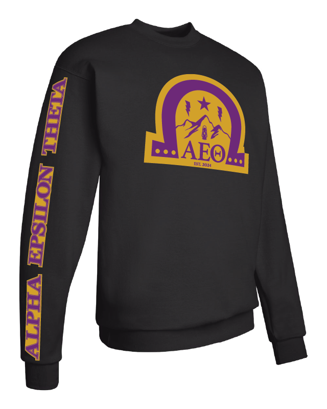 Strong Sleeves – Black Crewneck Sweater