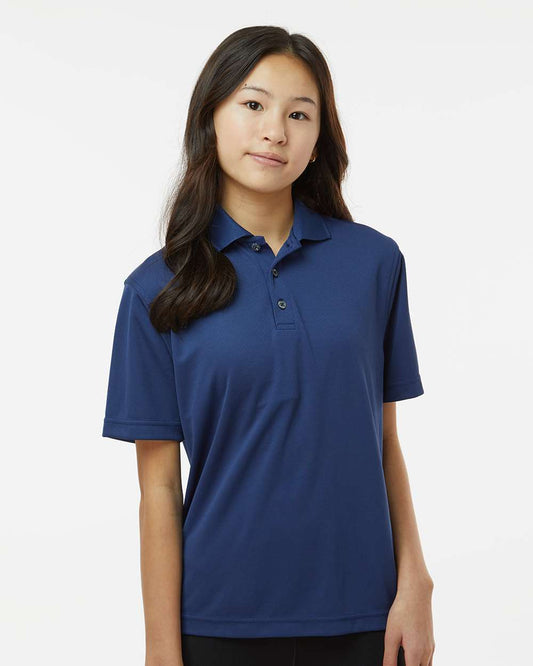 Navy Youth Saratoga Performance Mini Mesh Polo by Paragon