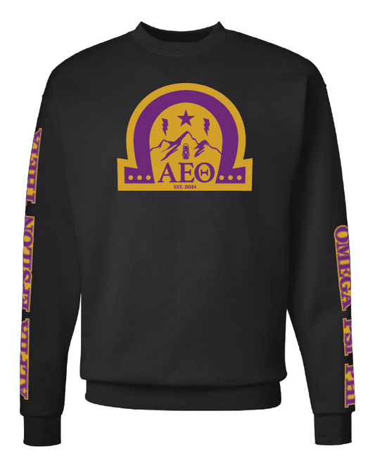 Strong Sleeves – Black Crewneck Sweater