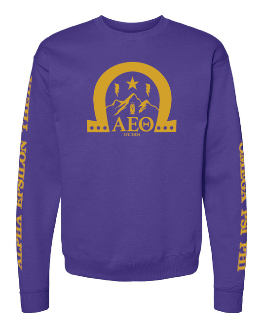 Strong Sleeves – Purple Crewneck Sweater